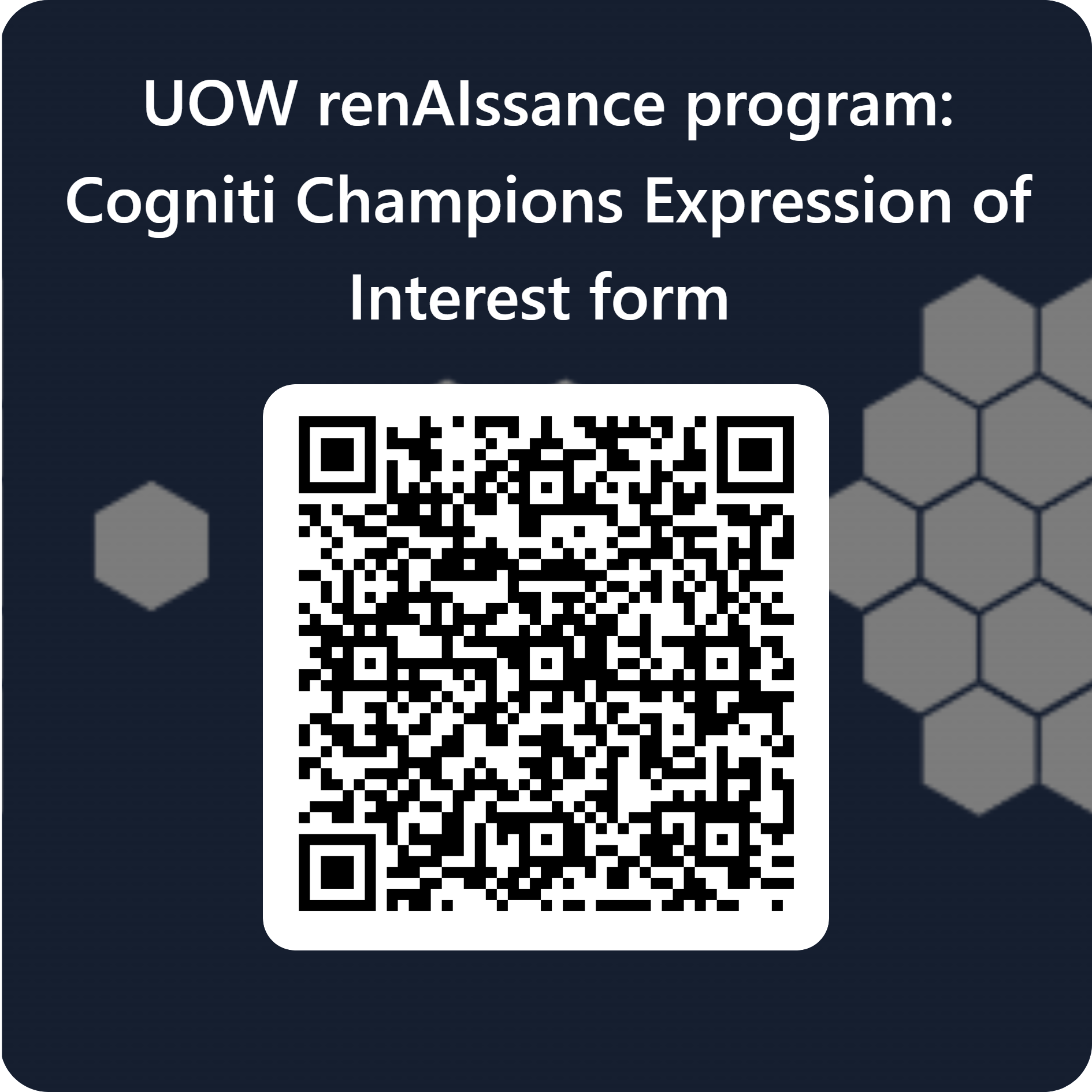 QR code for joining Cogniti Champions & Conversations EOI